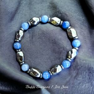 Blue Adventurine Men's Bracelet - Natural Stones Stretches